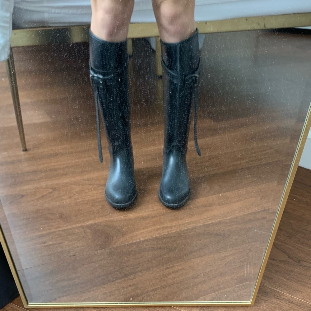 Burberry black tall rain boots - Picture 5 of 5